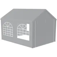 JOIEYOU Pavillon Tente de réception 3x4 m avec parois latérales amovibles Imperméable Stable Résistant à l'hiver Protection solaire Pavillon de jardin Tente de réception Tente de jardin, Gris