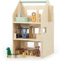 Trixie Baby Maison de poupée en bois avec accessoires