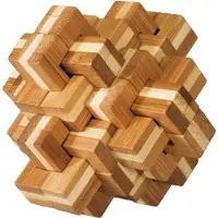 Fridolin jeu de logique 3D ananas bambou QI en bois