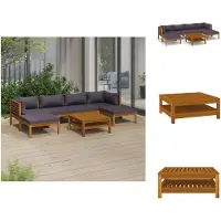vidaXL Ensemble de salon de jardin 7 pièces avec revêtement en bois massif d'acacia - Ensembles de meubles de jardin
