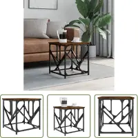 The Living Store Table basse chêne fumé 45x45x47,5 cm bois composite