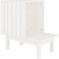 Syfax Maison pour chat Blanc 60x36x60 cm Bois de pin massif