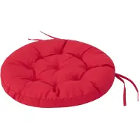 Hobbygarden Coussin rond STORK pour fauteuil suspendu & balançoire Bocianie Gniazdo Ø65 cm gris 8 cm épais résistant aux intempéries OEKO-TEX -