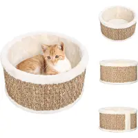 vidaXL Panier pour chat Rond 36 cm Herbe de mer - Arbres à chats