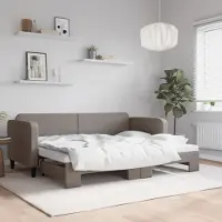 Prolenta Maison Exclusive - Canapé-lit convertible taupe 80 x 200 cm en tissu