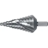 RUKO Nom : Foret étagé HSS à spirale cannelée avec rectifié en croix Ø 6 - 38 mm - 101053/