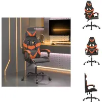 vidaXL Chaise de jeu pivotante noir et orange similicuir - chaise de jeu
