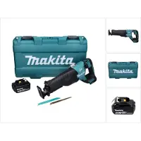 Makita DJR 187 T1K Scie sauteuse sans fil 18 V brushless + 1x Batterie 5.0 Ah + Coffret - sans chargeur
