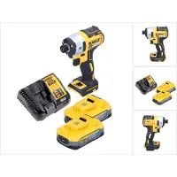 DeWalt DCF 887 H2 Clé à choc sans fil 18 V 205 Nm 1/4" Brushless + 2x batterie Powerstack 5,0 Ah + chargeur