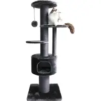 Nobby Kratzbaum "TARU", gris foncé, 60 x 60 x 164 cm
