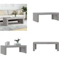 vidaXL Table basse Gris Sonoma 102x50x36 cm Bois composite - Table basse - Tables basses - Table d'appoint - Table de salon