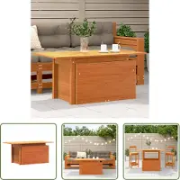 The Living Store Table de jardin brun cireux 100x50x75 cm pin massif