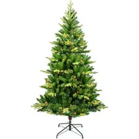BURI Sapin de Noël artificiel à LED 180cm Sapin de Noël