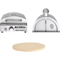 All'Grill MULTI-KULTI Set 3 avec sécurité d'allumage - gril à gaz + hotte à pizza + pierre à pizza Ø 31 cm