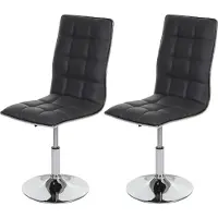 Mendler 2x chaise de salle à manger HWC-C41, fauteuil, similicuir gris