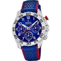 Festina montre enfant F20458/2 analogique en cuir montre bracelet junior bleu D2UF20458/2