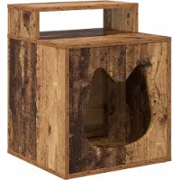 Syfax Maison pour chat Bois ancien 42,5 x 40 x 53,5 cm