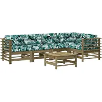 vidaXL Ensemble salon de jardin 6 pièces avec coussins Bois de pin imprégné