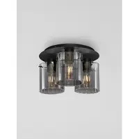 Lyora Plafonnier design Mirbi 3 lumières noir
