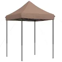 vidaXL Tente de fête, 200 x 200 x 306 cm, couleur marron, tissu Oxford