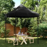 Prolenta Tente de réception exclusive - Dimensions : 200 x 200 x 306 cm - Couleur : Noir - Matériau : Oxford