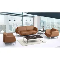 AEA Leder Chesterfield-Sofa Set in Schwarz mit modernem Design