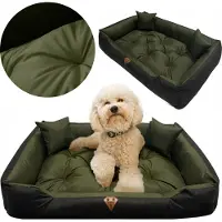 EDANTI Litière pour chien imperméable Canapé 115X95 Cm Litière Oreillers Canapé Canapé Vert