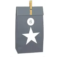 Spetebo Kit de bricolage calendrier de l'avent ÉTOILE en gris