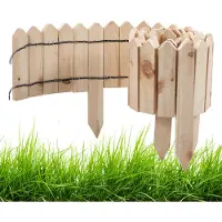 TolleTour Bordure de pelouse lambris bois bordure de parterre bordure de pelouse plastique pour jardin,200*30*1.5cm brun clair
