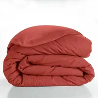 Douceur d'intérieur Housse de couette - - LINA - Coton - 240x220cm - Terracotta