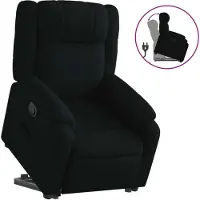 Syfax Fauteuil inclinable noir tissu