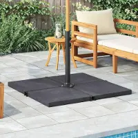 Prolenta Maison Exclusive - Contrepoids pour parasol, noir granit, carré, 25 kg