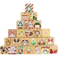 Nikcorp Calendrier de l'Avent à remplir 24 boîtes DIY Noël