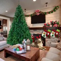 FCH ALIGHTUP 167cm Arbre de Noël artificiel, 650 pointes avec support métallique, vert
