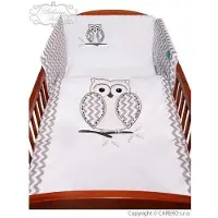 Belisima parure de lit 3 pièces chouette 100/135 blanc