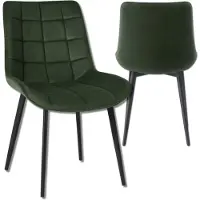 Omna | Chaise de salle à manger Veluform Lux - Vert bouteille - Rembourrée - Design moderne - Ergonomiquement confortable
