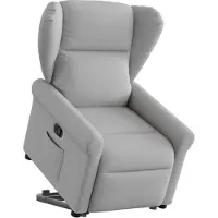 Syfax Fauteuil inclinable gris nuage tissu