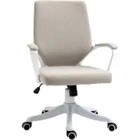 Fortuna Lai Fauteuil de bureau ergonomique avec soutien lombaire, réglable en hauteur, jusqu'à 120 kg, couleur beige, pour le bureau et le télétravail