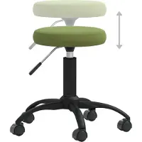 Syfax Chaise de salle à manger Vert clair Velours