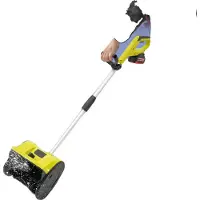 OEM Fraise à neige, 1200W, 2200 tr/min, batterie au lithium 4,0Ah, largeur de déblaiement 12,6 pouces, portée de projection 26,25 ft