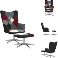 vidaXL Fauteuil de relaxation avec pouf Patchwork Tissu - fauteuil