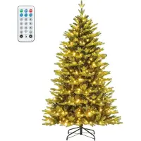 StarTech.com Sapin de Noël artificiel - Éclairage LED - Hauteur 180 cm - 11 modes d'éclairage - 3 minuteries automatiques - 4 niveaux de luminosité - Vert