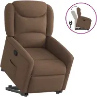 Syfax Fauteuil inclinable Marron Tissu