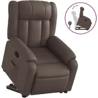 Syfax Fauteuil inclinable marron similicuir