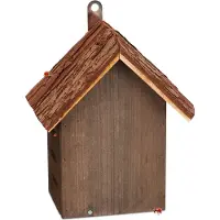 Relaxdays Maison pour coccinelles, en bois, H x l x P : 22 x 18 x 12 cm, résistante aux intempéries, à suspendre, hôtel à insectes pour coccinelles, marron