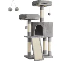 Leobert Arbre À Chat - - Gris Clair - 50 X 35 X 115 Cm