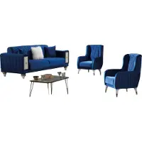 AEA Wohnzimmer Set Dreisatzsofa 3-Sitzer Sofa Polster Möbel 2x Sessel Couch 3tlg