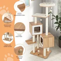Northix Grand arbre à chat avec poteaux en sisal et coussins en peluche