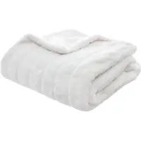 Zesso Eazy Living Couverture douillette 120 x 160 cm Blanc Peau de mouton