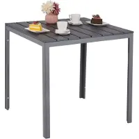 Northix Table de jardin carrée aspect bois